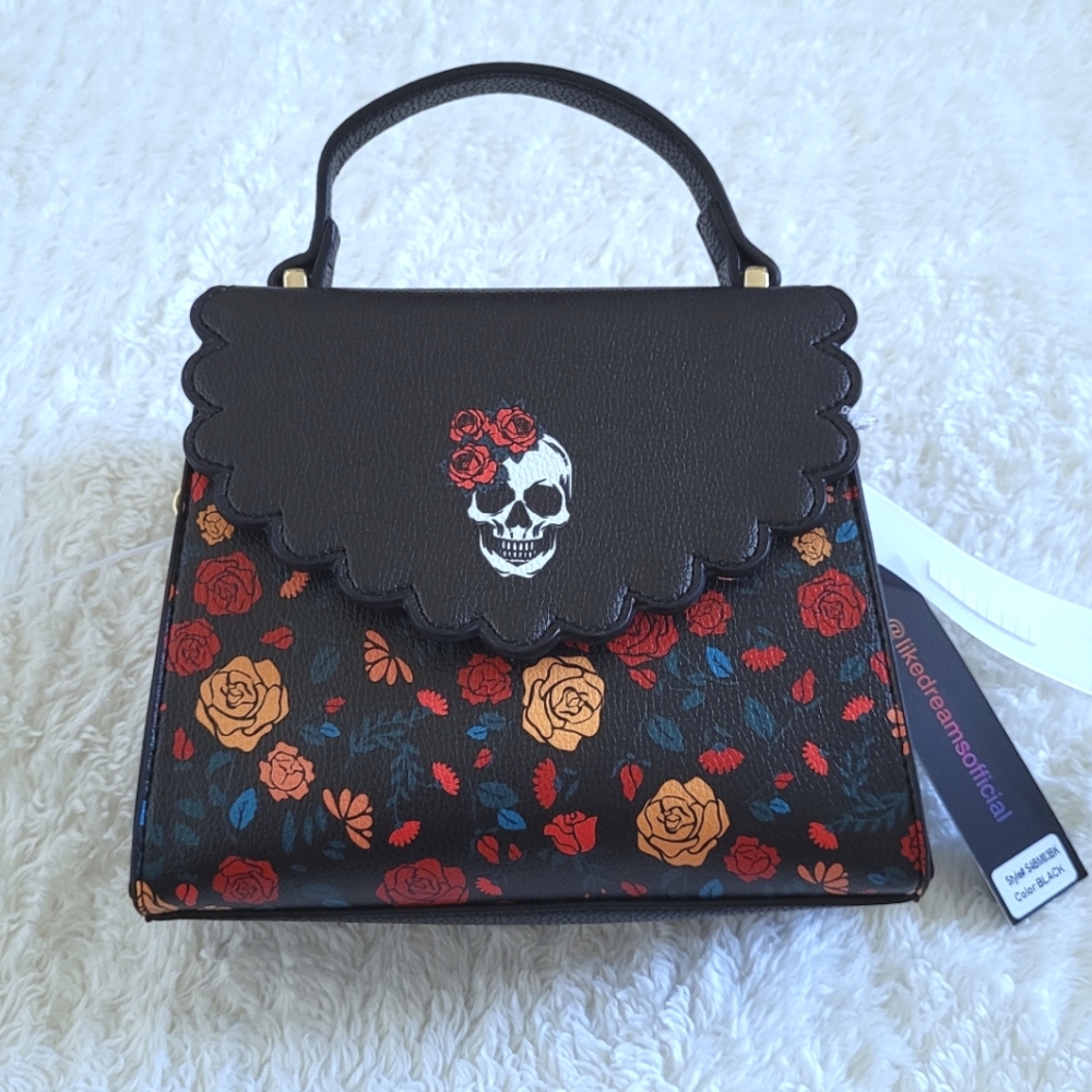 ✨️HP✨️ Like Dreams😴 Floral💐 Skull💀 Top Handle/Shoulder Bag👜 - NWT
